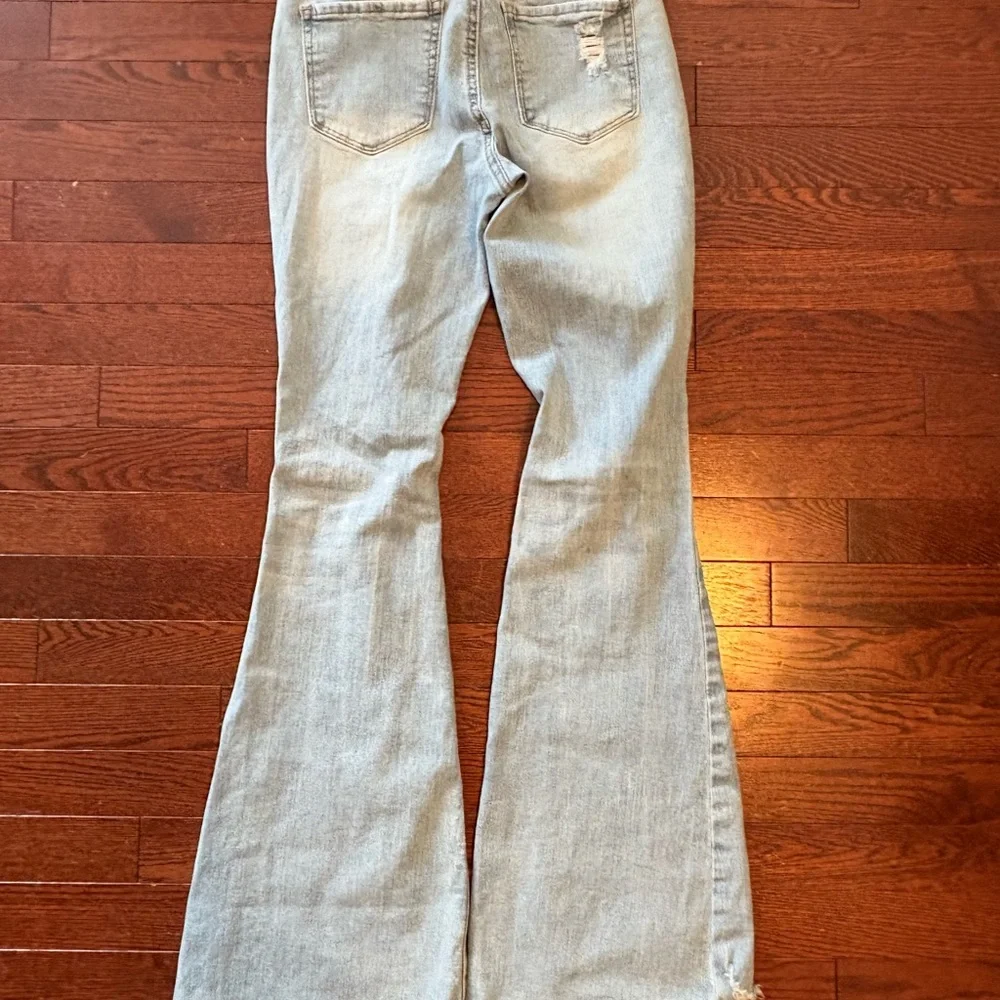 2/$25 EUC Empyre Light Blue Distressed Flare Jeans - Picture 4 of 5
